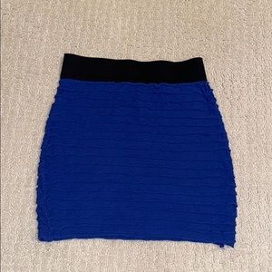 Blue mini skirt